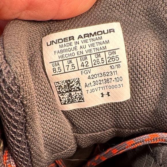 Under Armour Culver Mid Waterproof Mens Hiking Boots - Picture 6 of 13